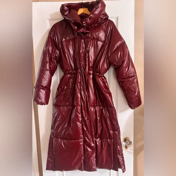 NWOT A New Day Berry Red Puffer Coat - Picture 4 of 6